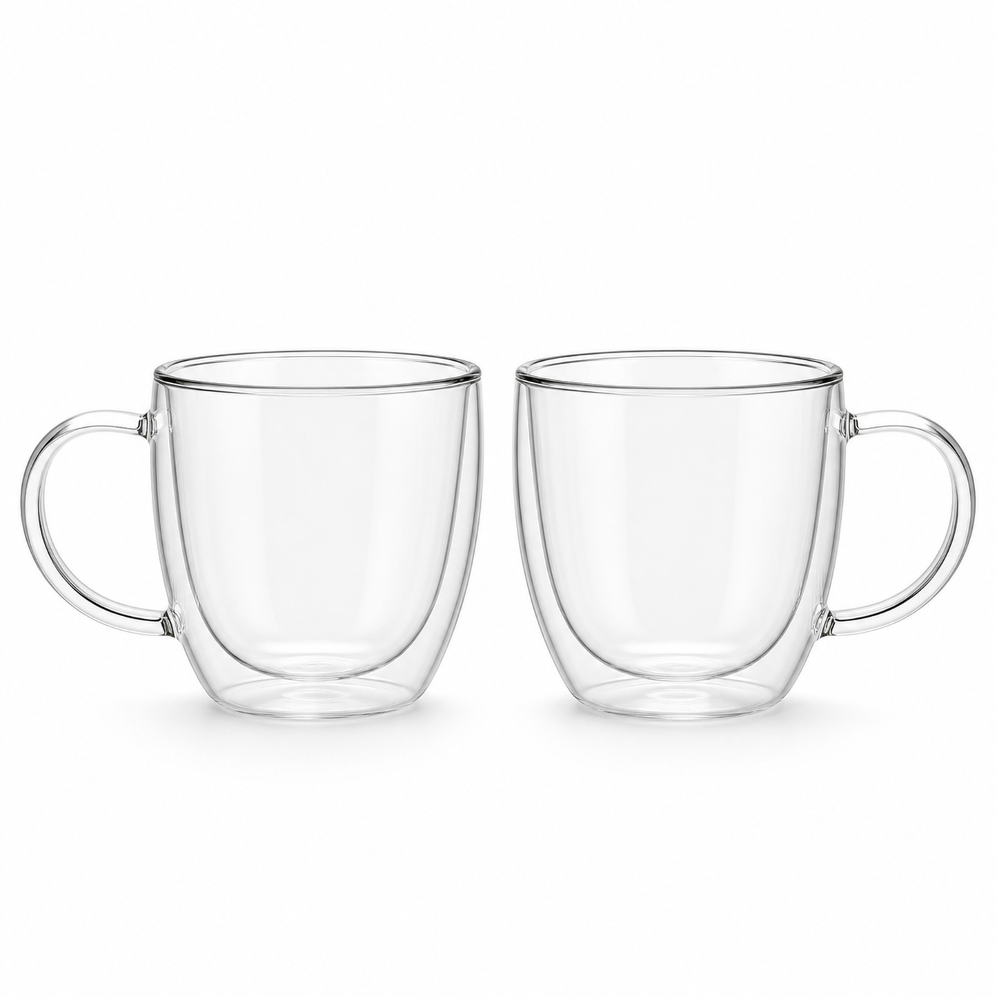 Double-Wall Glass Coffee Mug Set (2-Pack)