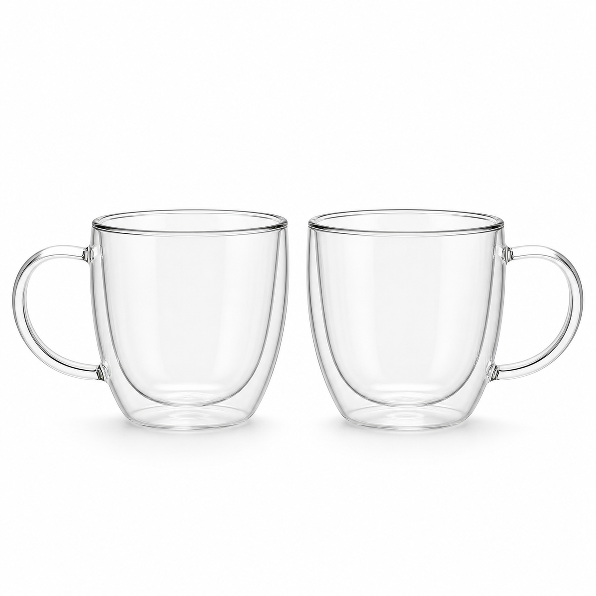 Double-Wall Glass Coffee Mug Set (2-Pack)